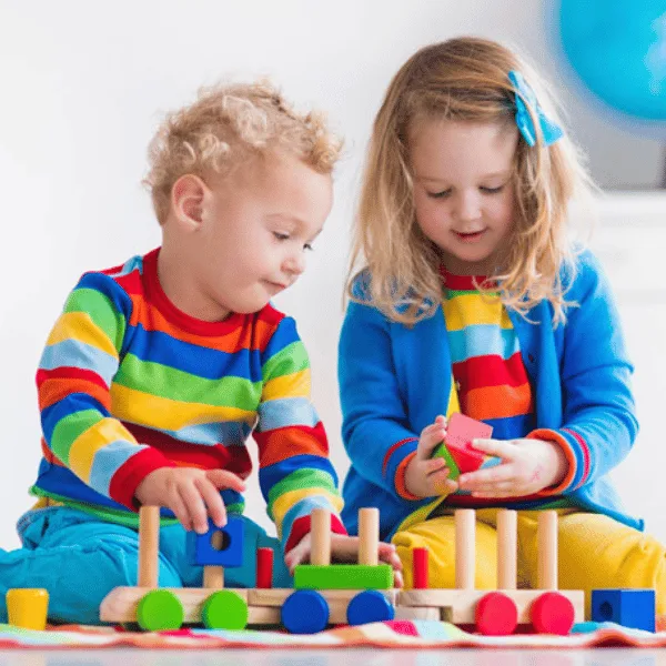 Kids engaging in early learning activities